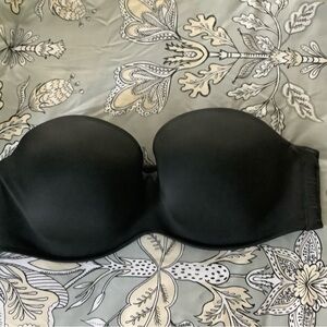 Cacique Black Strapless Bra with Molded Cups